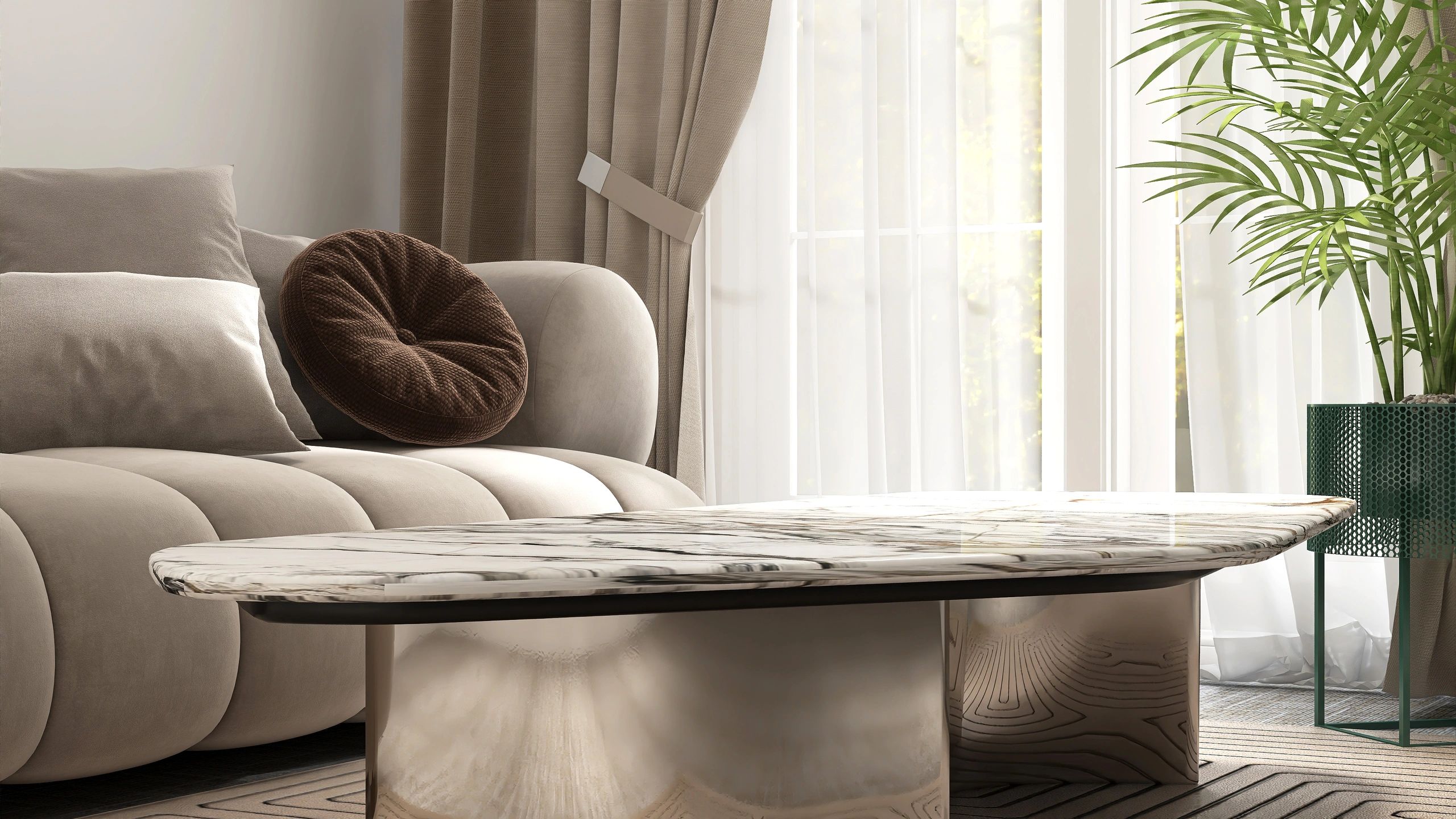 Elegant hotel lounge interior